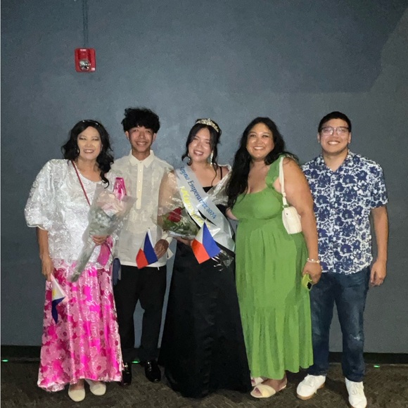 Abercrombie & Fitch Olive Maxi Dress with Ruffles - Picture 2 of 3